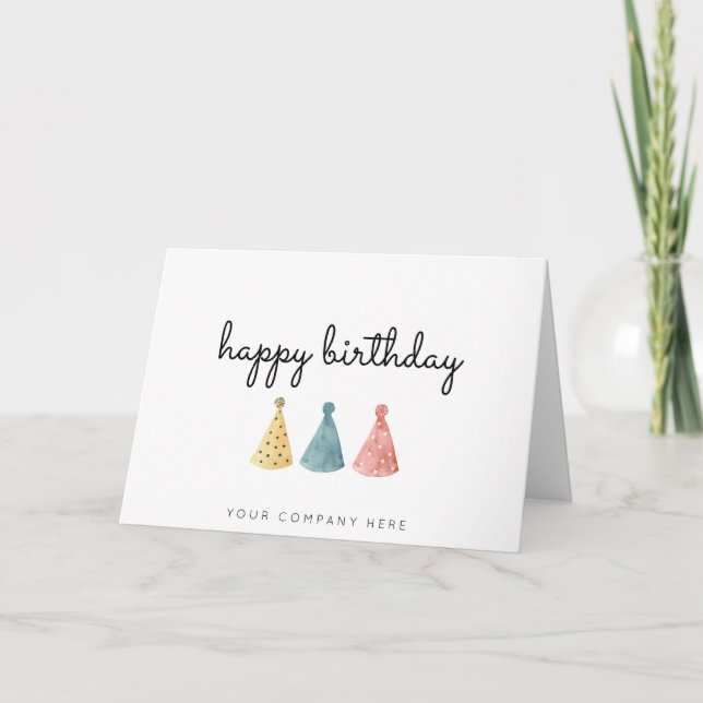Carte Aquarelle commerciale colorée Joyeux anniversaire (Devant)