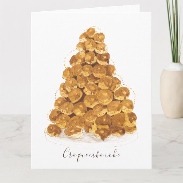 Carte Aquarelle Croquembouche (Devant)