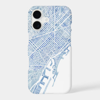 Carte aquarelle de Barcelone