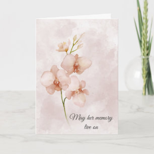 Carte Aquarelle de couleur rose-rose Abstraite