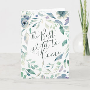 Carte Aquarelle de lavande Floral Le meilleur est encore