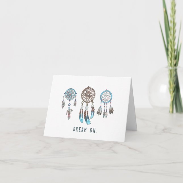 Carte Aquarelle Dream Catchers Encouragement (Devant)