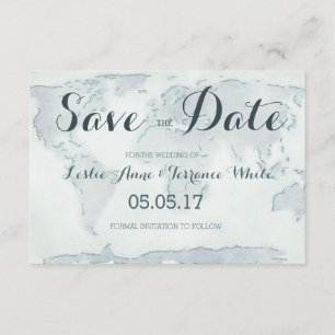 Carte aquarelle Enregistrer la date