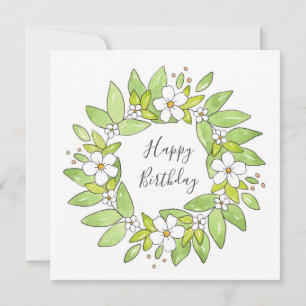 Carte Aquarelle et couronne de stylet