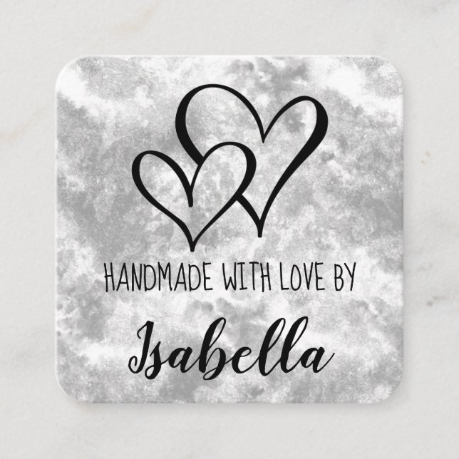 Carte Aquarelle Faite À La Main Avec Amour (Devant)