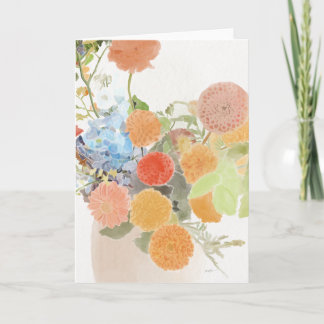 Carte aquarelle florale artistique