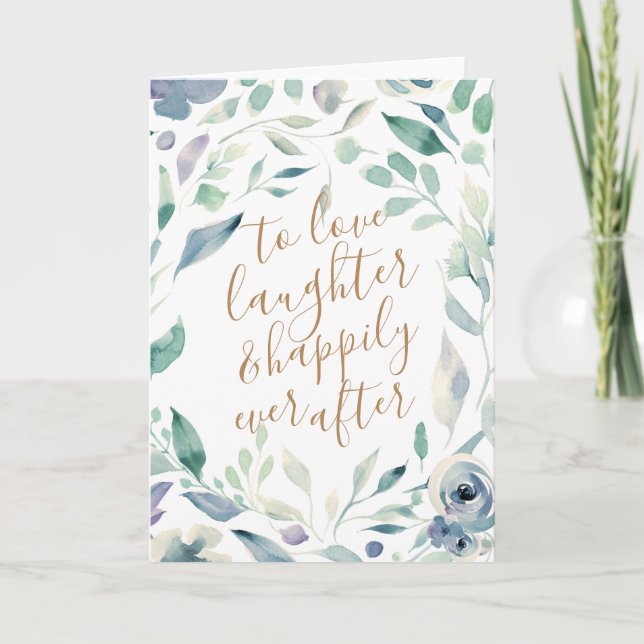 Carte Aquarelle florale de lavande après (Devant)