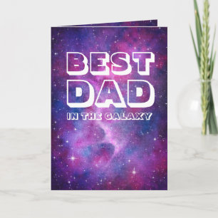 Carte Aquarelle Galaxy Meilleur papa