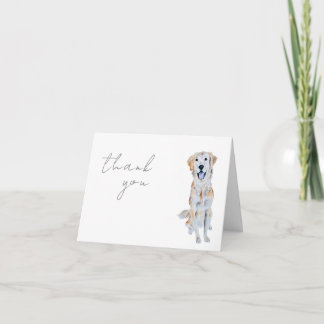 Carte Aquarelle Golden Retriever Chien Merci