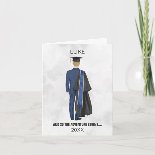 Carte Aquarelle Gown & Casquette Card Homme (Devant)