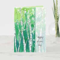 Aquarelle heureuse d'arbres d'Aspen de journée de