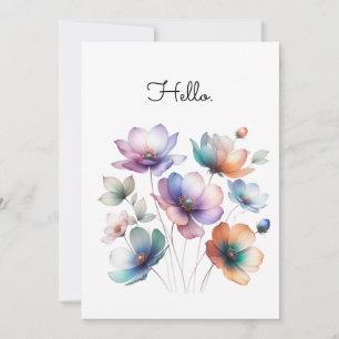 Carte Aquarelle illustrant un joli bouquet de fleurs