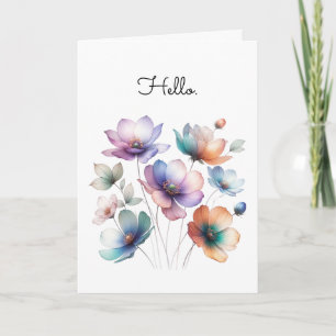 Carte Aquarelle Illustration du joli bouquet de fleurs