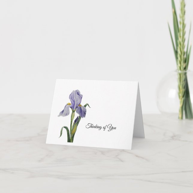 Carte Aquarelle Iris Purple (Devant)