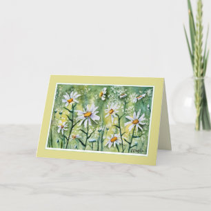 Carte Aquarelle Jolie Fleurs Faisy