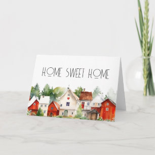 Carte Aquarelle Maisons Home Sweet Home