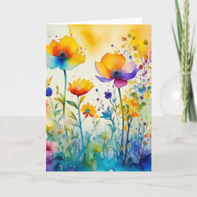 Carte Aquarelle Merveilles (Devant)