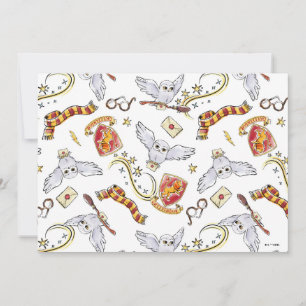 Carte Aquarelle motif GRYFFINDOR™ Hedwig