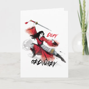 Carte Aquarelle Mulan "Defy Ordinary"