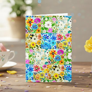 Carte Aquarelle Parure Florale Personnalisée Anniversair