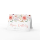 Aquarelle Pêche Peonies et Feuilles d'or Anniversa