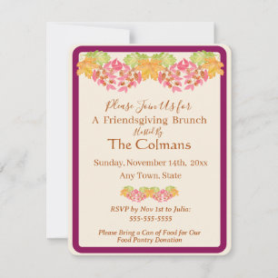 Carte Aquarelle peinte à la main Feuilles d'automne