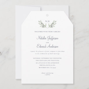Carte Aquarelle peinte branche d'olivier + aquarelle
