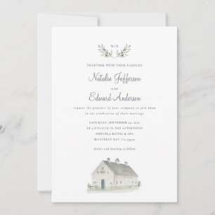 Carte Aquarelle peinte branche d'olivier + aquarelle de 