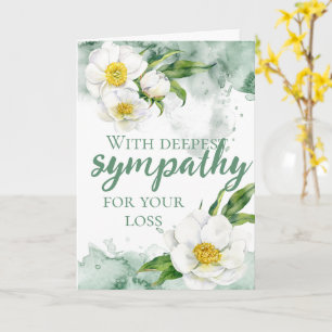 Carte Aquarelle Peony Sympathie
