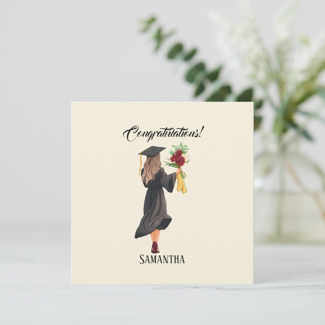Carte Aquarelle personnalisée (Debout devant)
