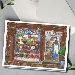Carte aquarelle pour la fête des mères Fleuriste