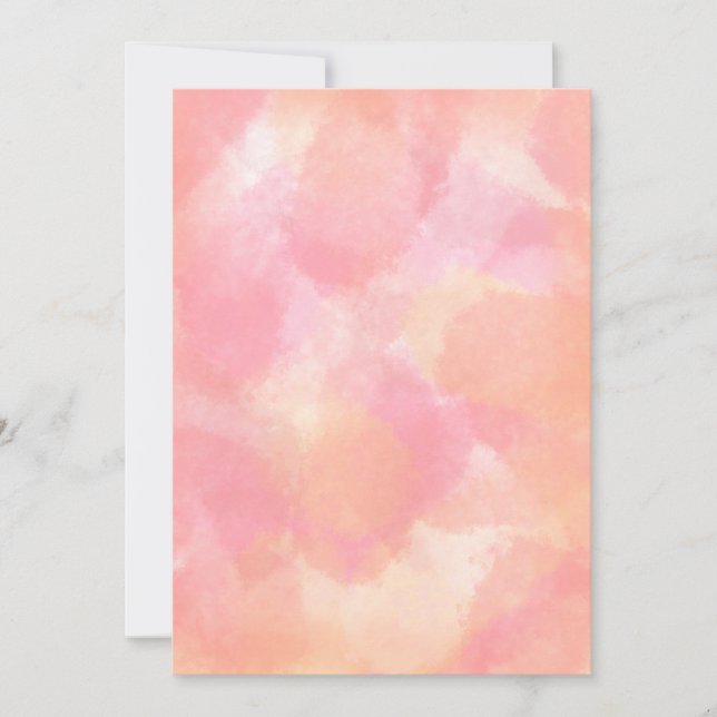 Carte Aquarelle rose et orange (Devant)