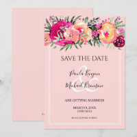 Aquarelle rose Mariage