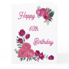Aquarelle rose roses Bouquet de printemps 60e anni