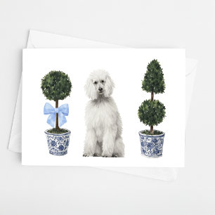 Carte Aquarelle standard blanche Chien Chien Chien Chiot