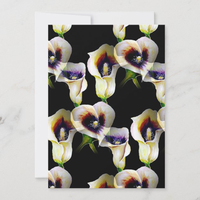 Carte Aquarelle Sublime Arum Calla Lilies (Devant)