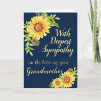 Aquarelle Sympathy Floral Tournesol bleu