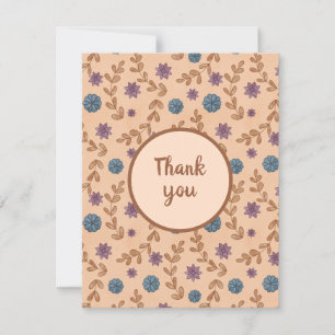 Carte Aquarelle vintage motif floral