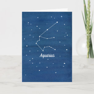 Carte Aquarius Constellation Joyeux Ami d'anniversaire