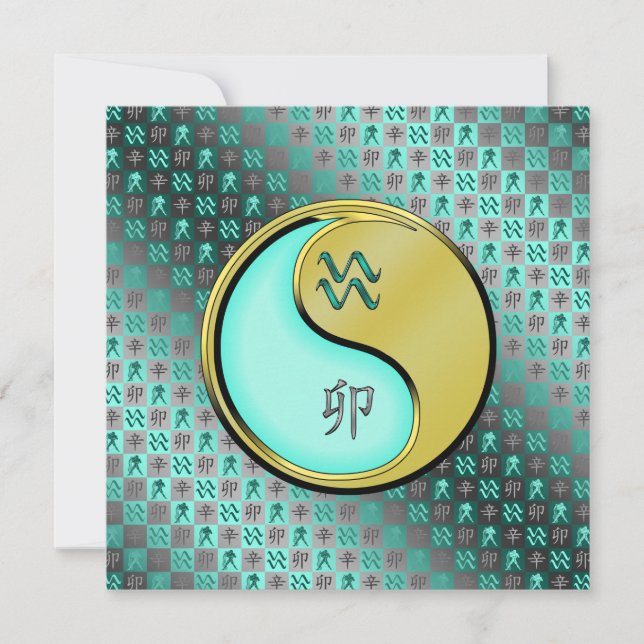 Carte Aquarius et lapin métallique (Devant)