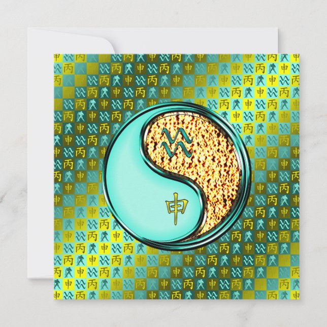 Carte Aquarius et singe du feu (Devant)