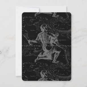 Carte Aquarius Zodiac Constellation Hevelius 1690