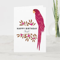 Ara Parrot Feuilles tropicaux dessinent l'annivers