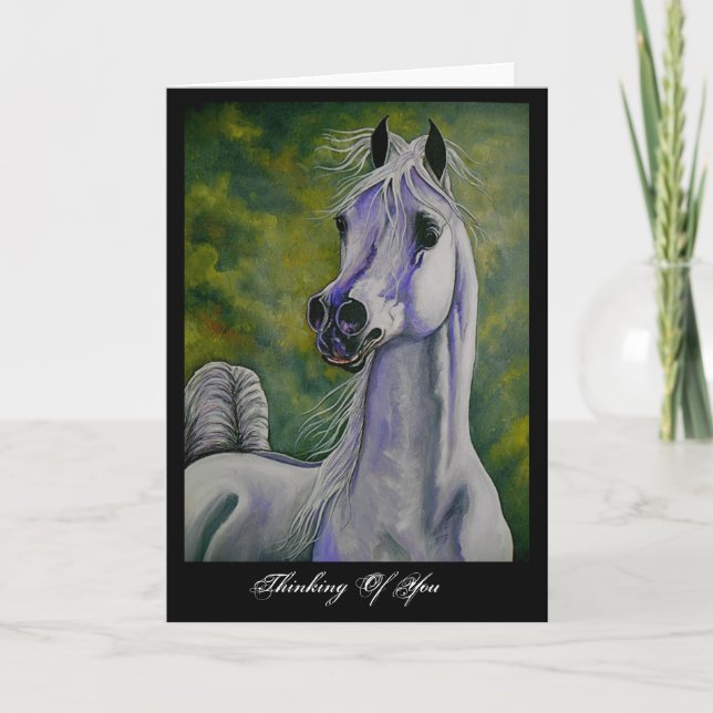Carte Arabe de cheval "buvant vent" (Devant)