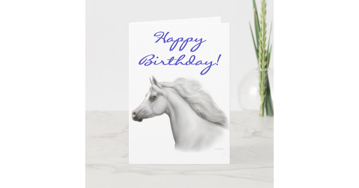 Carte Arabe De Cheval De Joyeux Anniversaire Zazzle Ca