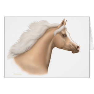 Carte Arabe de cheval de palomino