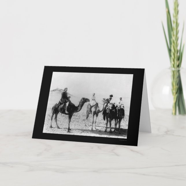 Carte Arabes à dos de chameaux dans le désert du Sahara  (Devant)