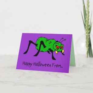 Carte Arachnophilia Nightmare Funny Halloween Card