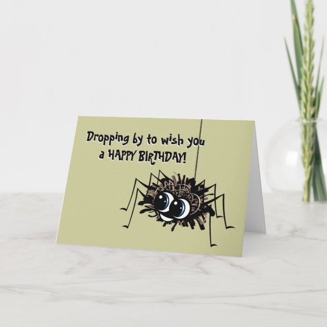 Carte Araignée de joyeux anniversaire (Devant)