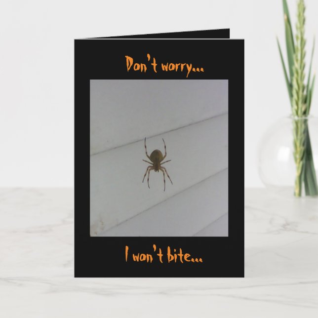 Carte Araignée d'Halloween (Devant)